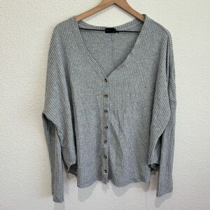 Urban Outfitters Women's Small Button Down Waffle Knit Cozy Sweater Cardigan